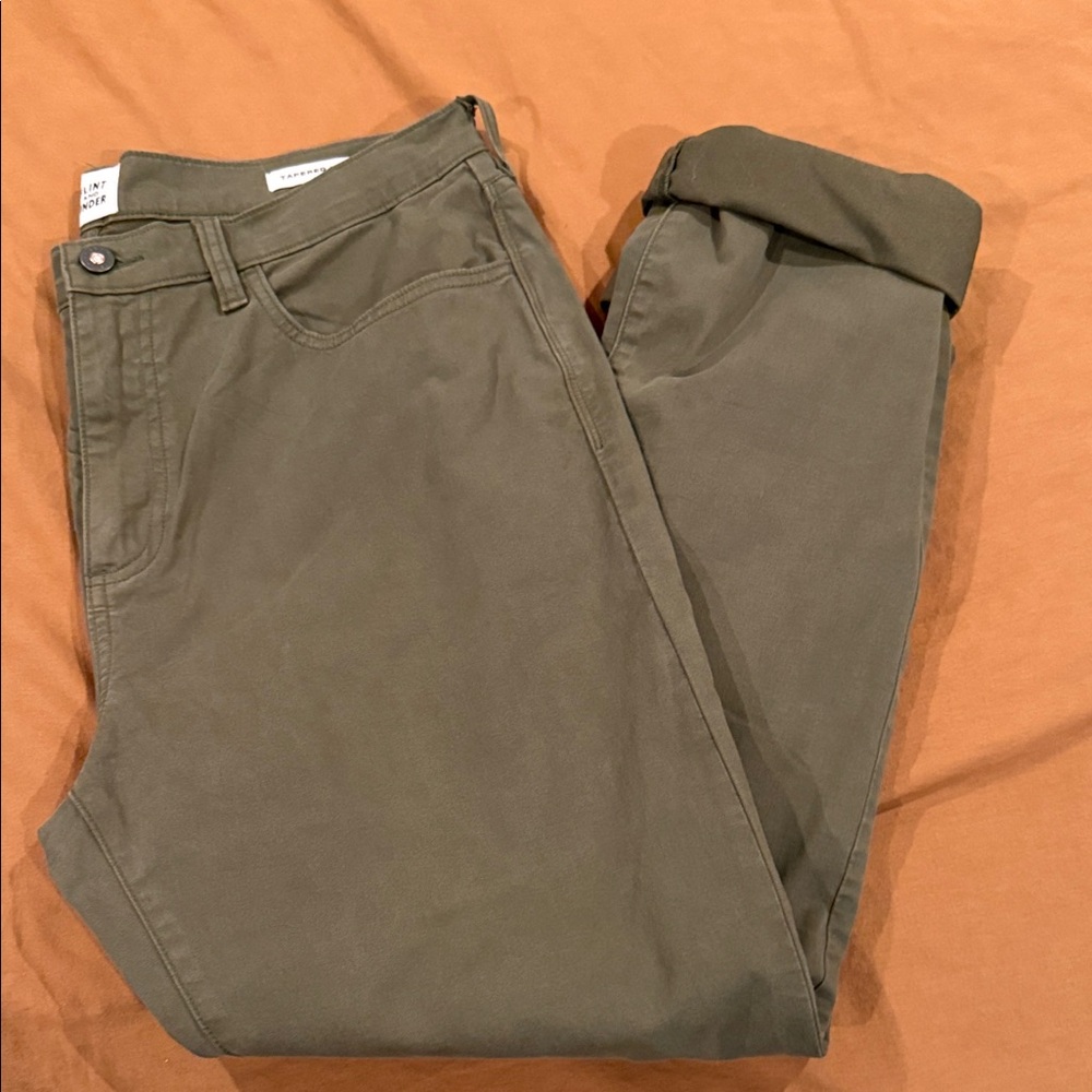 Flint and Tinder Olive Green Chino Pants 34/32